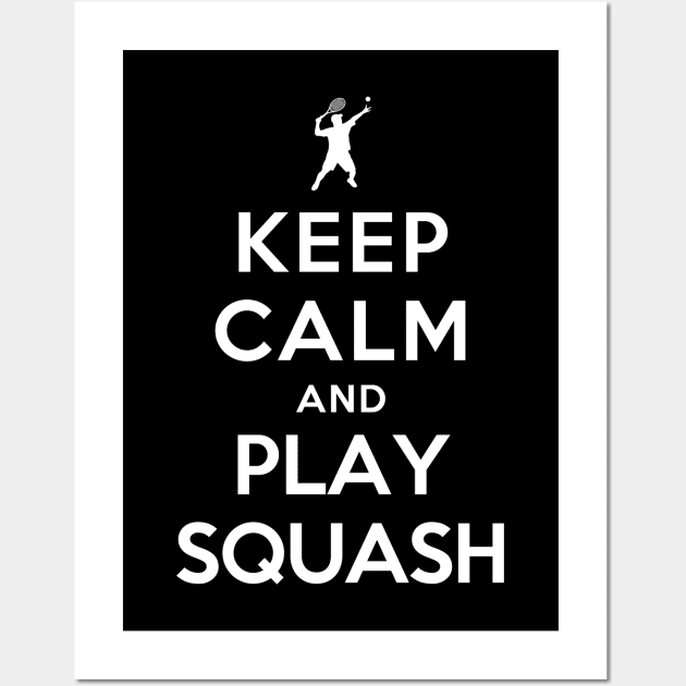 Keep Calm and Play Squash Wall Art by YiannisTees